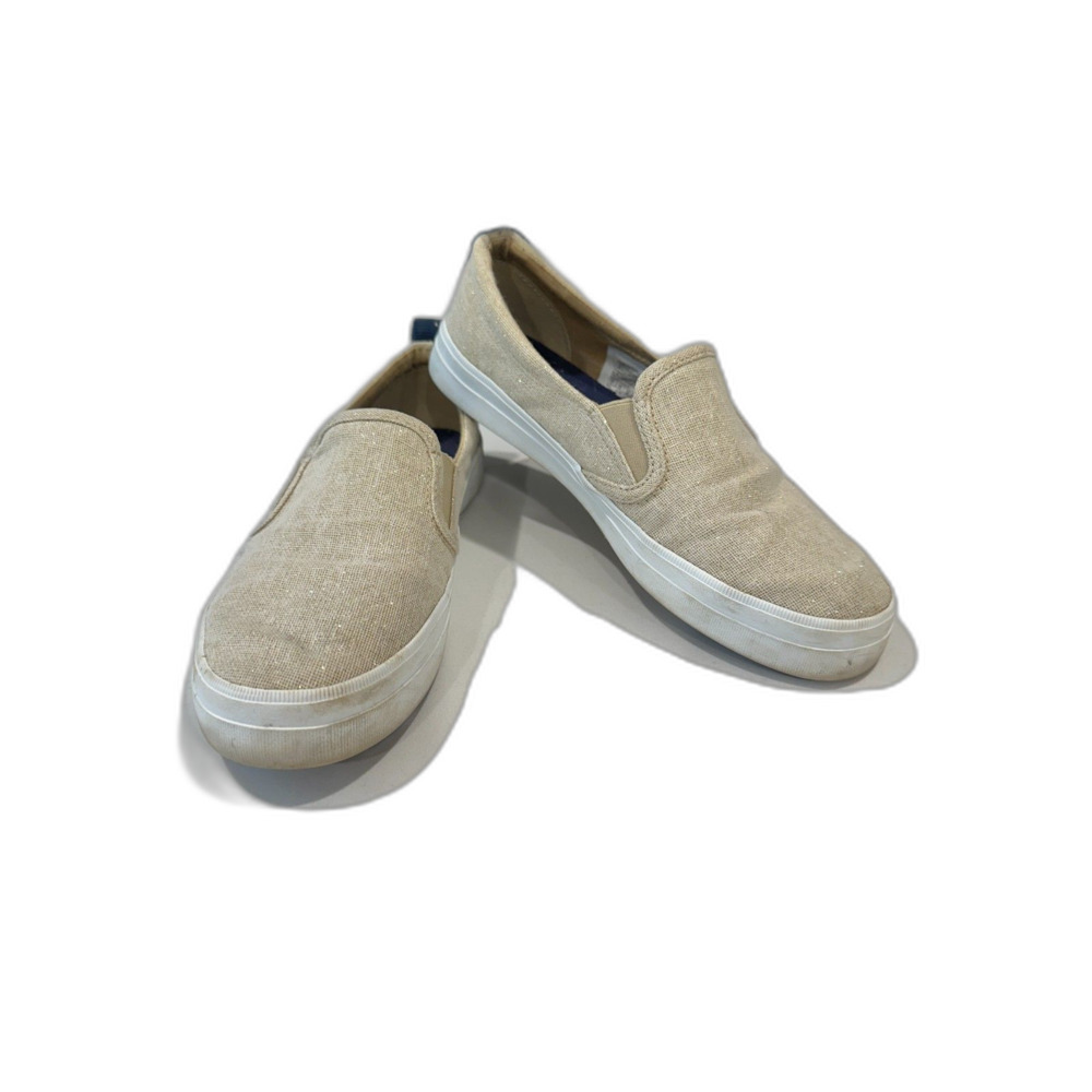 Sperry Crest Twin Gore Slip-on Sneaker Tan / Gold Glitter Size 6